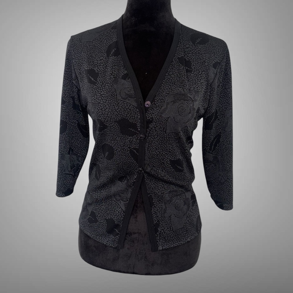 Nexxen Black floral cardigan